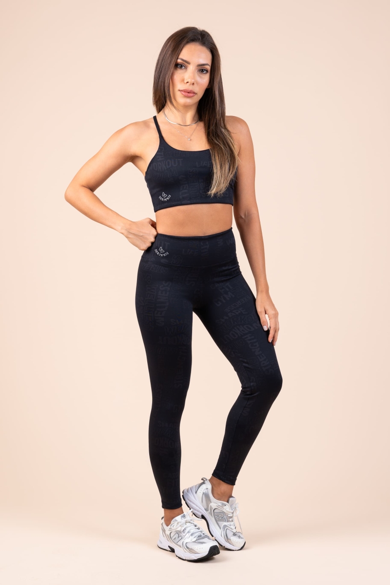 Legging Jacq Preto letras