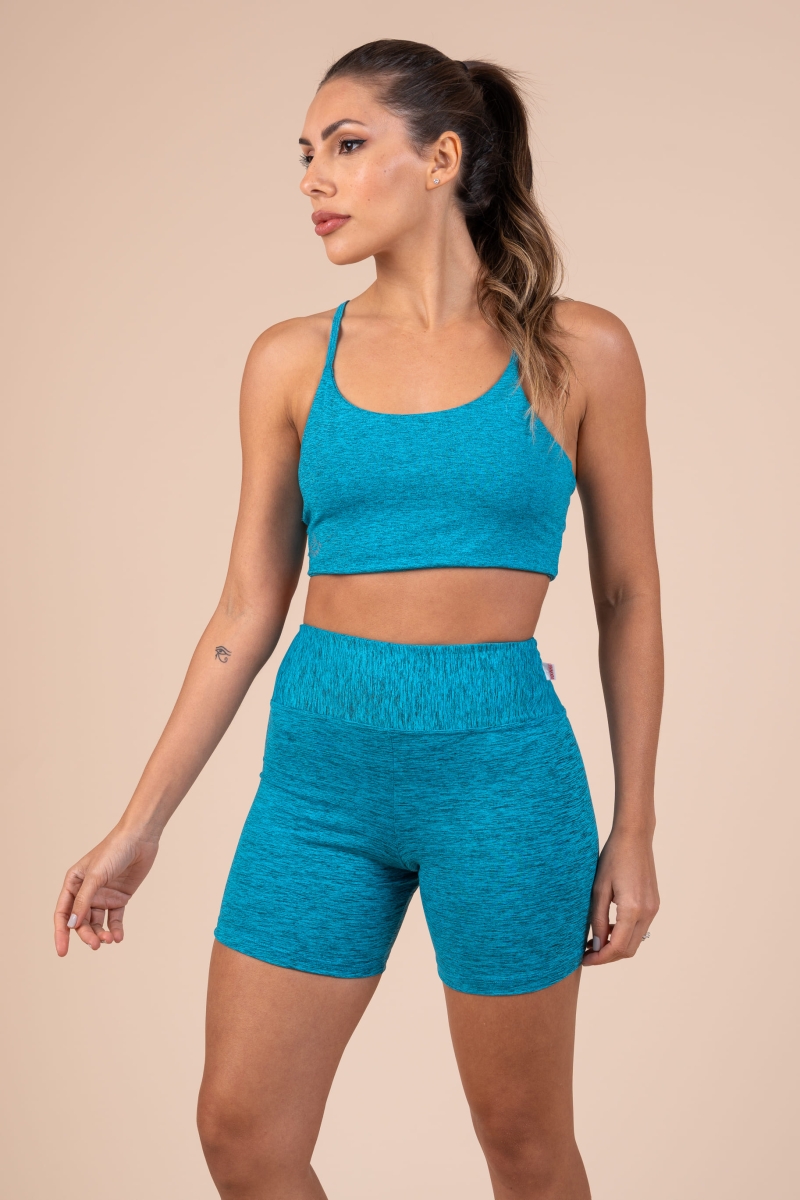Short Mescla Celeste