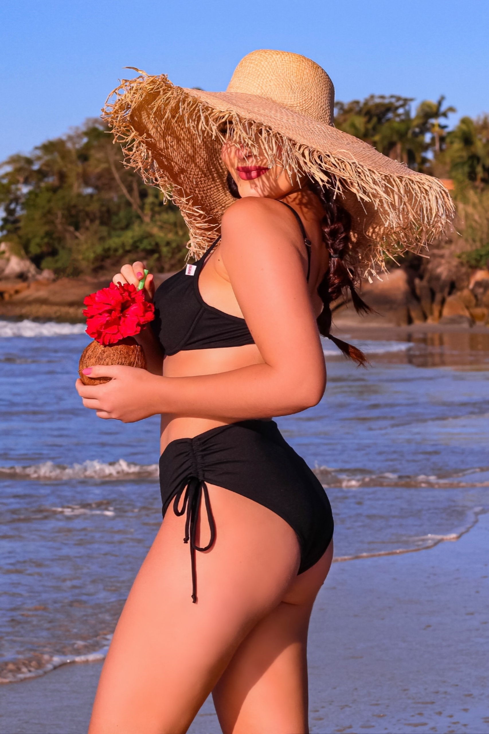 Hot Pant Cordinha Preto - Imagem 3